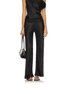 Enza costa satin bias pants black